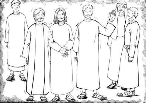 Matthias Chosen As The New Apostle To Replace Judas Coloring Page